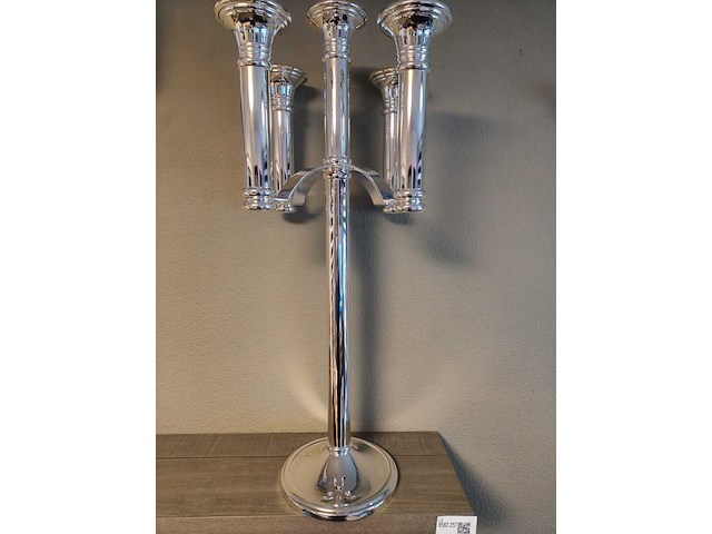 Grote exclusieve verzilverde kandelaar, fink silber, zilver - afbeelding 1 van  9