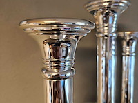 Grote exclusieve verzilverde kandelaar, fink silber, zilver - afbeelding 4 van  9