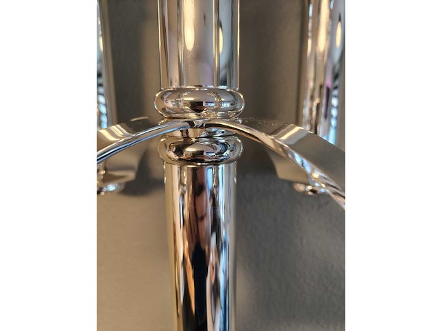 Grote exclusieve verzilverde kandelaar, fink silber, zilver - afbeelding 5 van  9