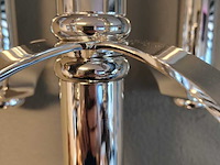 Grote exclusieve verzilverde kandelaar, fink silber, zilver - afbeelding 5 van  9