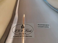 Grote exclusieve verzilverde kandelaar, fink silber, zilver - afbeelding 6 van  9