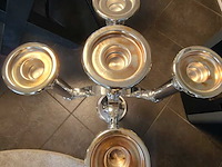 Grote exclusieve verzilverde kandelaar, fink silber, zilver - afbeelding 8 van  9