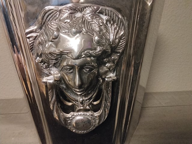 Grote exclusieve verzilverde wijnkoeler, fink silber - afbeelding 2 van  4