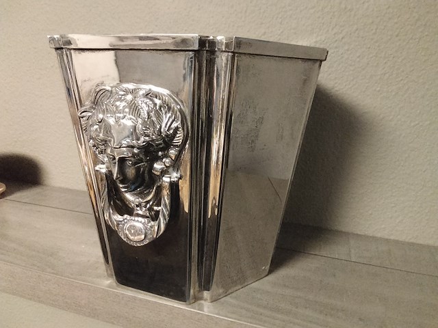 Grote exclusieve verzilverde wijnkoeler, fink silber - afbeelding 3 van  4