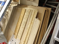 Grote hoeveelheid plaatmateriaal w.o. spaanplaat, multiplex en mdf. totaal circa 50 platen - afbeelding 5 van  6