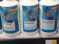 Grote hoeveelheid reinigingsproducten w.o. summerfun en poolpower t.b.v. zwembad in twee stellingdelen, w.o... - afbeelding 7 van  8