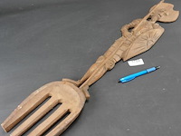 Grote houten don quichotte als vork - afbeelding 1 van  5