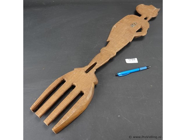 Grote houten don quichotte als vork - afbeelding 4 van  5