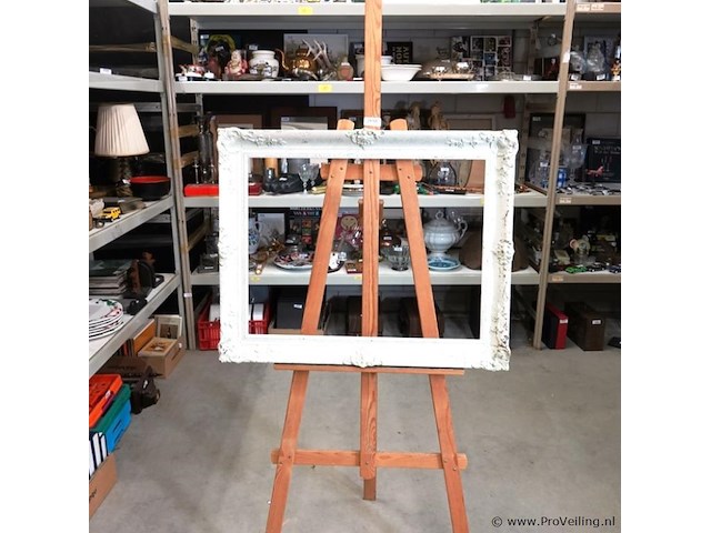 Grote houten lijst met opleg binnenmaat 50x66cm - afbeelding 1 van  5