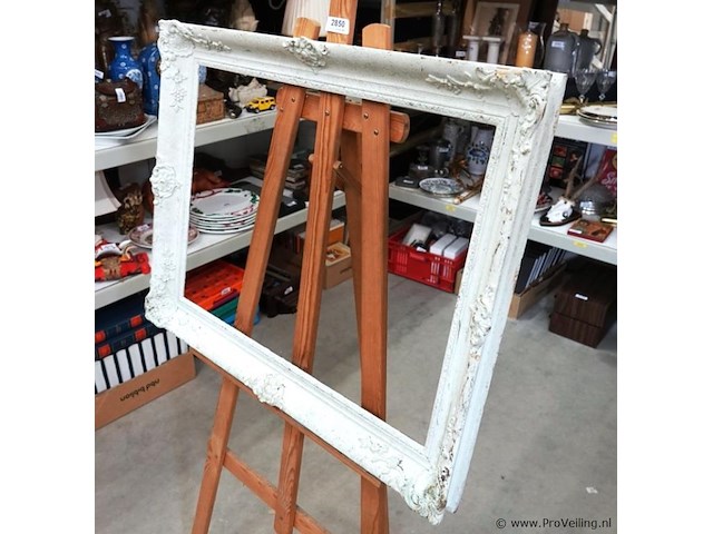 Grote houten lijst met opleg binnenmaat 50x66cm - afbeelding 3 van  5