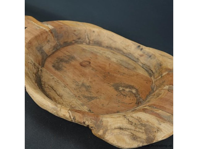 Grote houten schaal - afbeelding 4 van  5