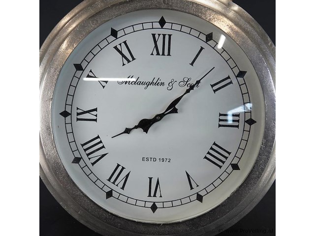 Grote ijzeren shabby-chic stijl wandklok - afbeelding 3 van  5