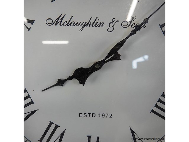 Grote ijzeren shabby-chic stijl wandklok - afbeelding 4 van  5