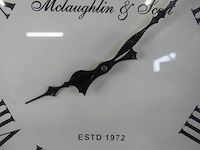 Grote ijzeren shabby-chic stijl wandklok - afbeelding 4 van  5