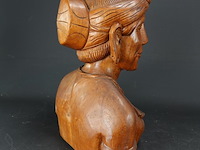 Grote in hout gesneden buste - afbeelding 4 van  5