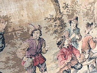 Grote ingelijste antieke gobelin - afbeelding 4 van  5