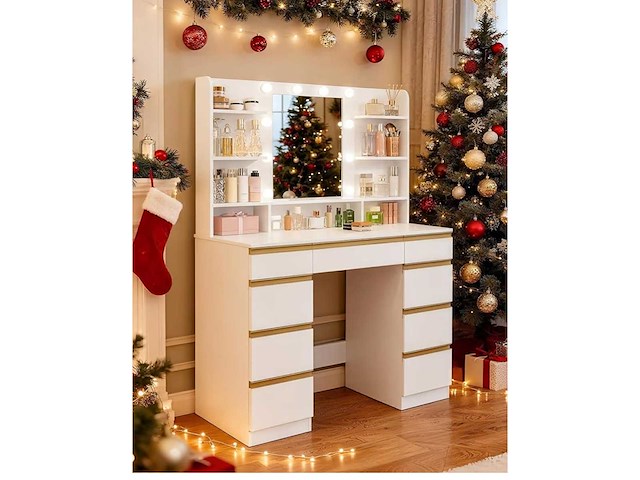 Grote kaptafel met 10 led verlichtingsbollen - afbeelding 1 van  4