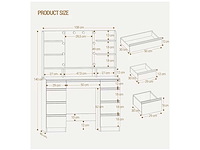 Grote kaptafel met 10 led verlichtingsbollen - afbeelding 3 van  4