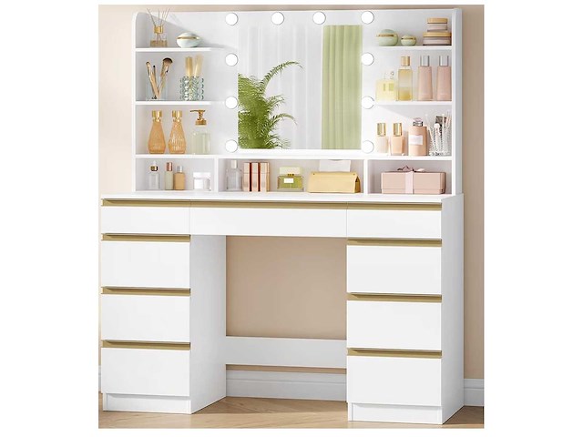 Grote kaptafel met 10 led verlichtingsbollen - afbeelding 2 van  4