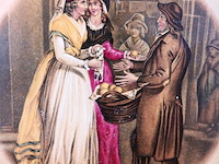 Grote keramische wandtegel in houten lijst - afbeelding 4 van  5