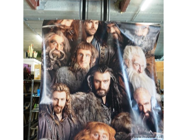 Grote originele promotieposter op canvas voor de film the hobbit: an unexpected journey datum 12-12-12 - afbeelding 4 van  6