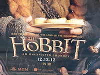 Grote originele promotieposter op canvas voor de film the hobbit: an unexpected journey datum 12-12-12 - afbeelding 6 van  6