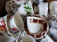 Grote partij engels porseleinen kop en schotels - afbeelding 4 van  5