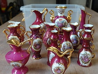 Grote partij frans porseleinen miniaturen