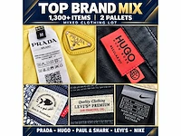 Grote partij merkkleding – 1.300+ stuks op 2 pallets – prada, hugo, levi’s, nike, adidas & meer