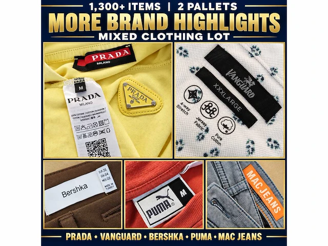Grote partij merkkleding – 1.300+ stuks op 2 pallets – prada, hugo, levi’s, nike, adidas & meer - afbeelding 19 van  25