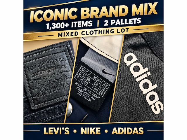 Grote partij merkkleding – 1.300+ stuks op 2 pallets – prada, hugo, levi’s, nike, adidas & meer - afbeelding 6 van  25