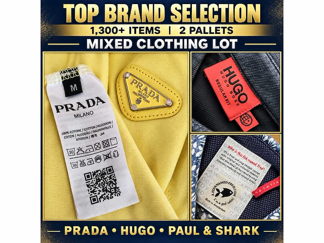 Grote partij merkkleding – 1.300+ stuks op 2 pallets – prada, hugo, levi’s, nike, adidas & meer - afbeelding 25 van  25