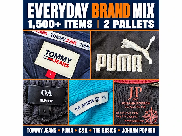 Grote partij merkkleding – 1.500+ stuks / 2 pallets – burberry, boss, nike, adidas, levi’s & meer - afbeelding 3 van  10