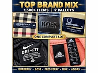 Grote partij merkkleding – 1.500+ stuks / 2 pallets – burberry, boss, nike, adidas, levi’s & meer