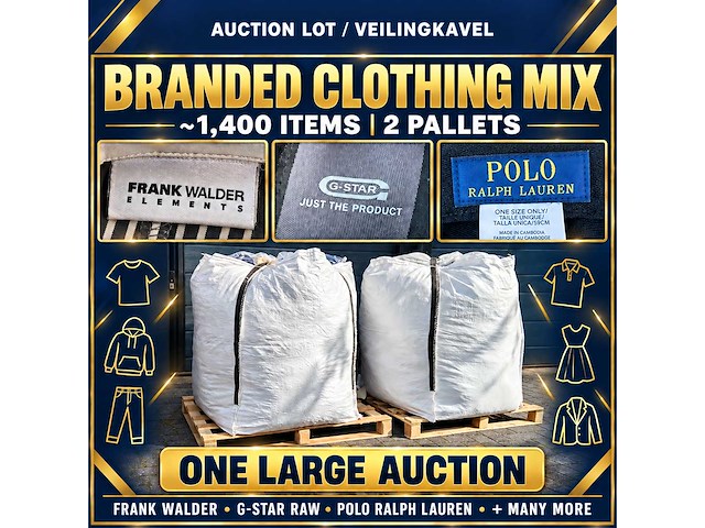 Grote partij merkkleding – ca. 1.400 stuks op 2 pallets – ralph lauren, tommy hilfiger, calvin klein, g-star & meer - afbeelding 6 van  13