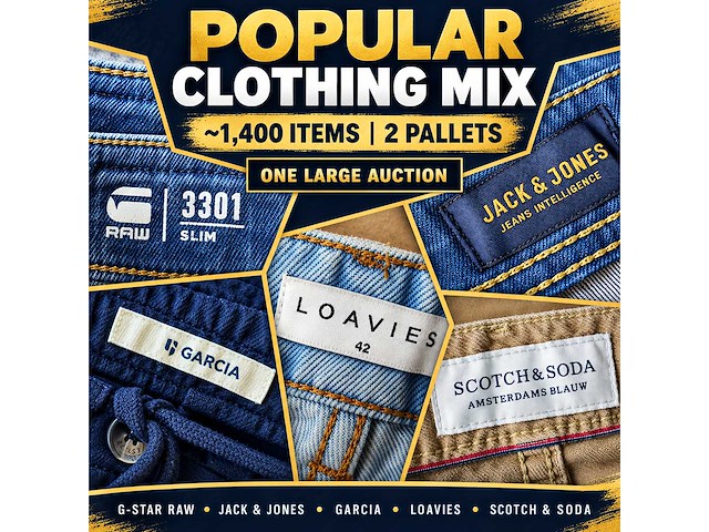 Grote partij merkkleding – ca. 1.400 stuks op 2 pallets – ralph lauren, tommy hilfiger, calvin klein, g-star & meer - afbeelding 11 van  13