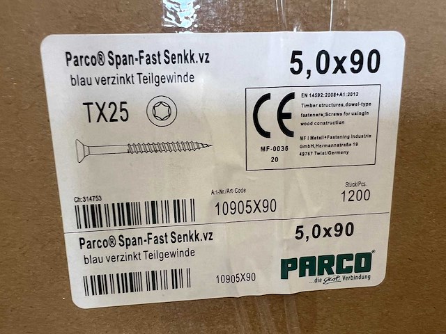 Grote partij schroeven 32400 stuks halve pallet - afbeelding 10 van  10