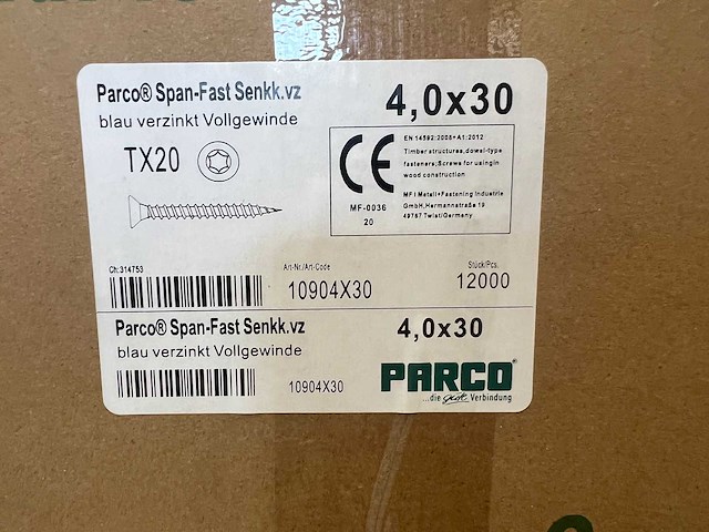 Grote partij schroeven 32400 stuks halve pallet - afbeelding 3 van  10