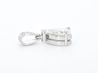 Grote peer shape diamant in een witgouden hanger van 2.01 carat, excl. ketting - afbeelding 6 van  9