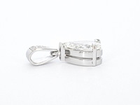 Grote peer shape diamant in een witgouden hanger van 2.01 carat, excl. ketting - afbeelding 8 van  11