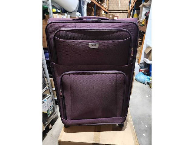 Grote reiskoffer, met cijferslot en op wielen royalty line, aubergine - afbeelding 2 van  7