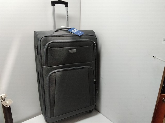 Grote reiskoffer op wielen met cijferslot royalty rolls, donker grijs - afbeelding 1 van  7