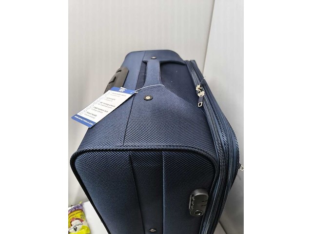 Grote reiskoffer, op wielen royalty rolls, blauw - afbeelding 3 van  4