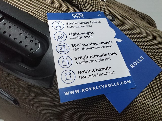 Grote reiskoffer, royalty rolls, navy - afbeelding 5 van  6