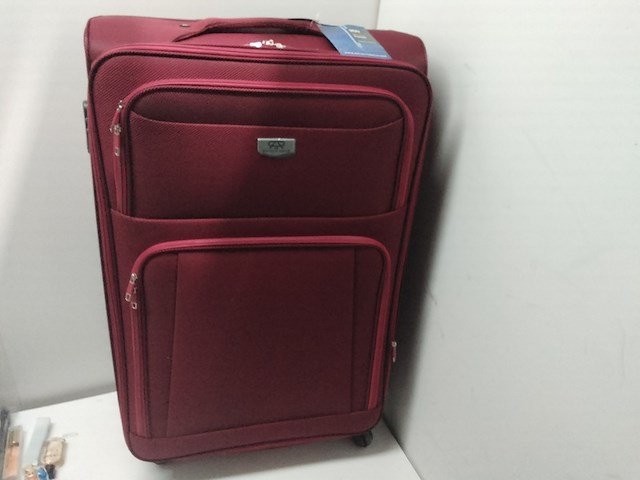 Grote reiskoffer, royalty rolls, rood - afbeelding 1 van  4