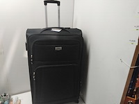 Grote reiskoffer, royalty rolls, zwart - afbeelding 1 van  6