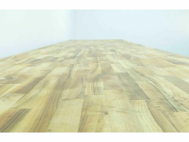 Grote restauranttafel rvs en teak - afbeelding 5 van  5