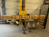 Grote robuust eiken hanglamp - afbeelding 1 van  8