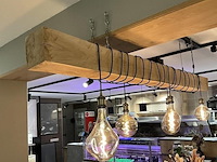 Grote robuust eiken hanglamp - afbeelding 4 van  8