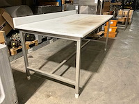 Grote roestvrijstalen snijtafel - afbeelding 2 van  5